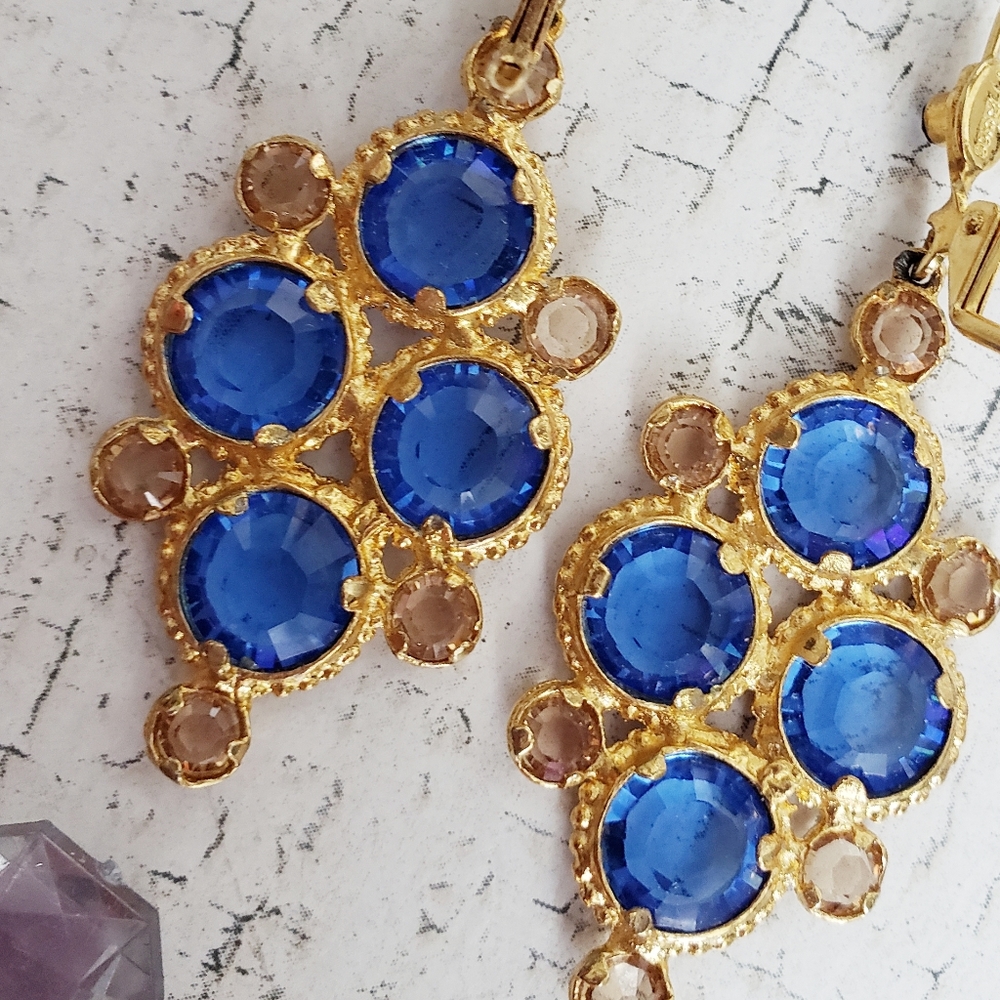 💙Sorrelli Beautiful Blue Chandelier Earrings. - Picture 5 of 8